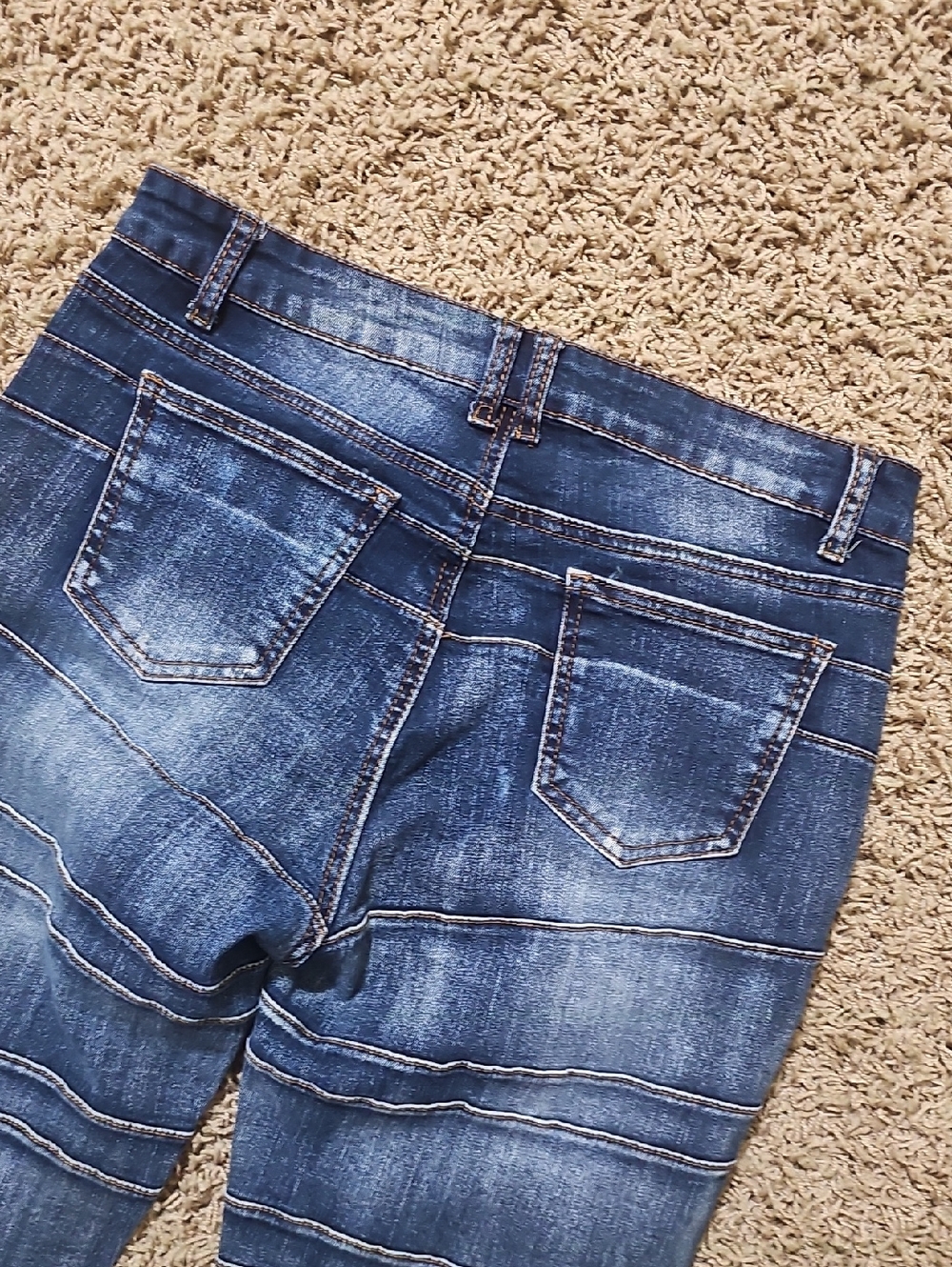 Blue Topic Denim Collection Distressed Skinny Jeans Zippers 13/14 Pants - Picture 8 of 8
